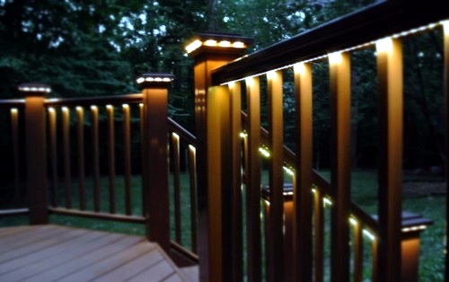Cool interior design ideas for modern outdoor stairs with lighting