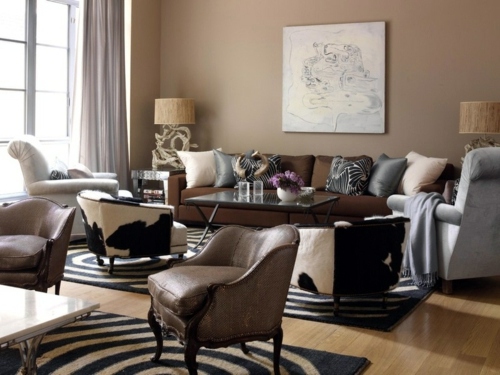 How to combine the carpets in an open living plan?