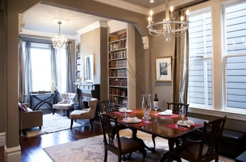 How to combine the carpets in an open living plan?