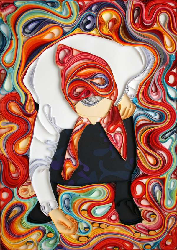 Crafting with paper strips - artful, meaningful pictures
