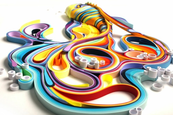 Crafting with paper strips - artful, meaningful pictures