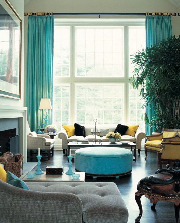 Turquoise interior design - refined and stylish