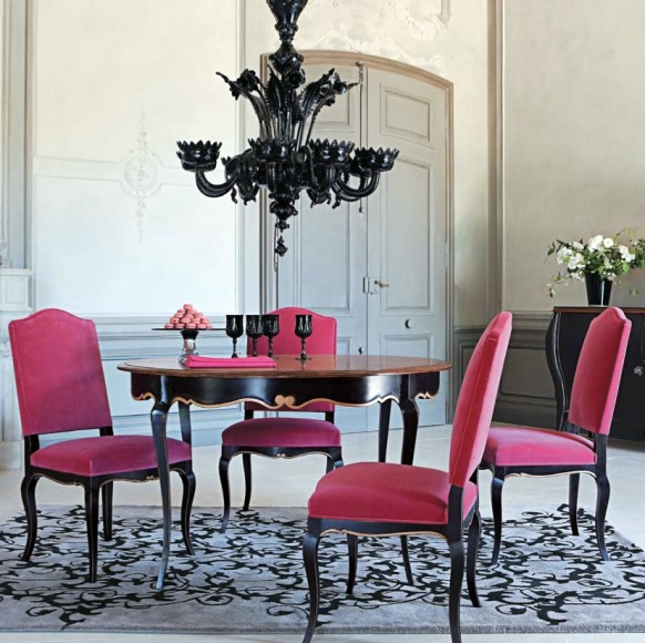 Elegant decor in the dining room with rustic furniture Elegant decor in the dining room with rustic furniture