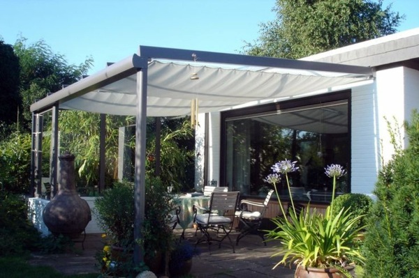 Covered terrace - 50 ideas for patio roof of modern houses