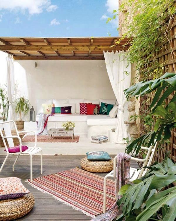 Covered terrace - 50 ideas for patio roof of modern houses