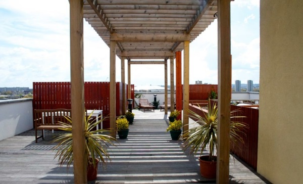 Covered terrace - 50 ideas for patio roof of modern houses