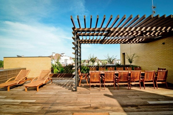 Covered terrace – 50 ideas for patio roof of modern houses | Interior ...