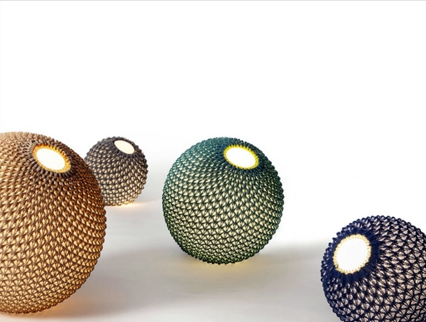 Knitted lampshades of Ariel Zuckerman