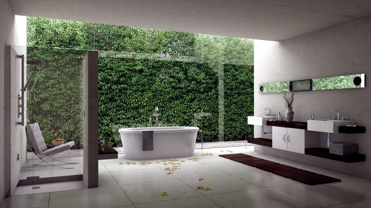 Bathtubs with views of nature Bathtubs with views of nature
