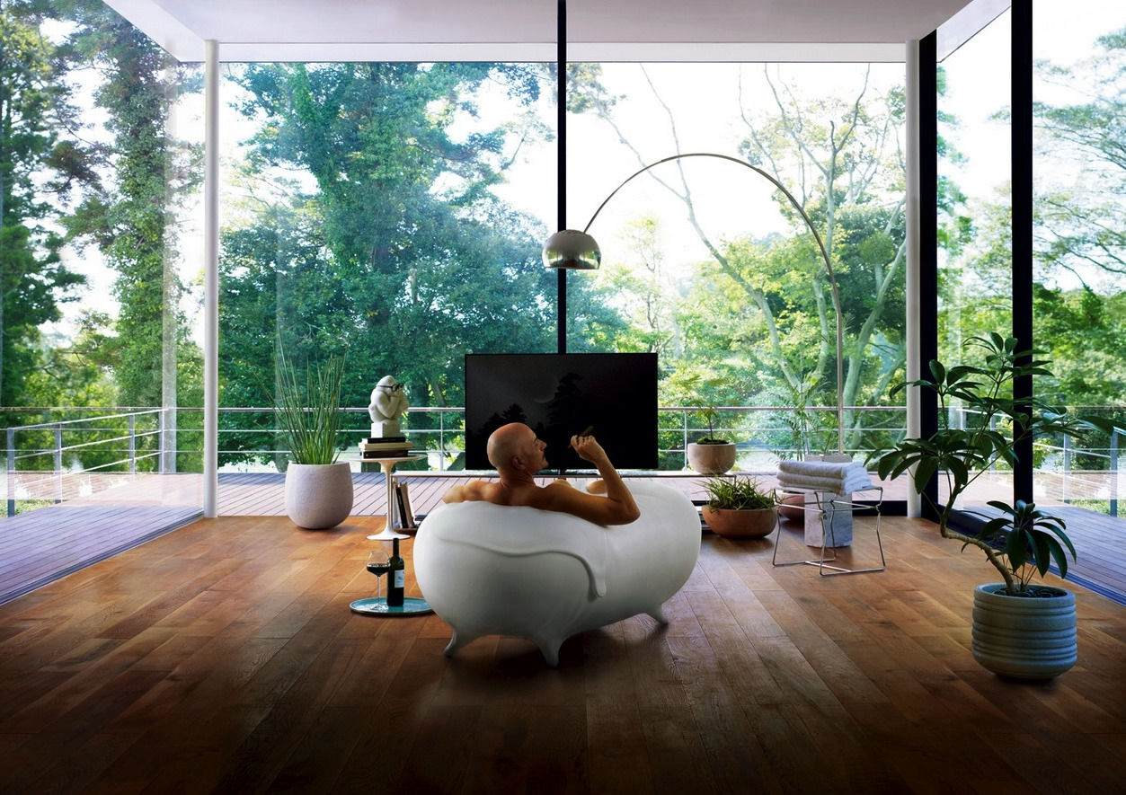 Bathtubs with views of nature Bathtubs with views of nature