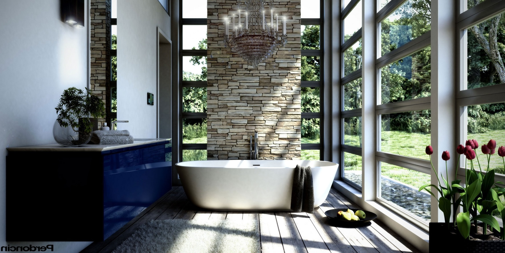 Bathtubs with views of nature Bathtubs with views of nature