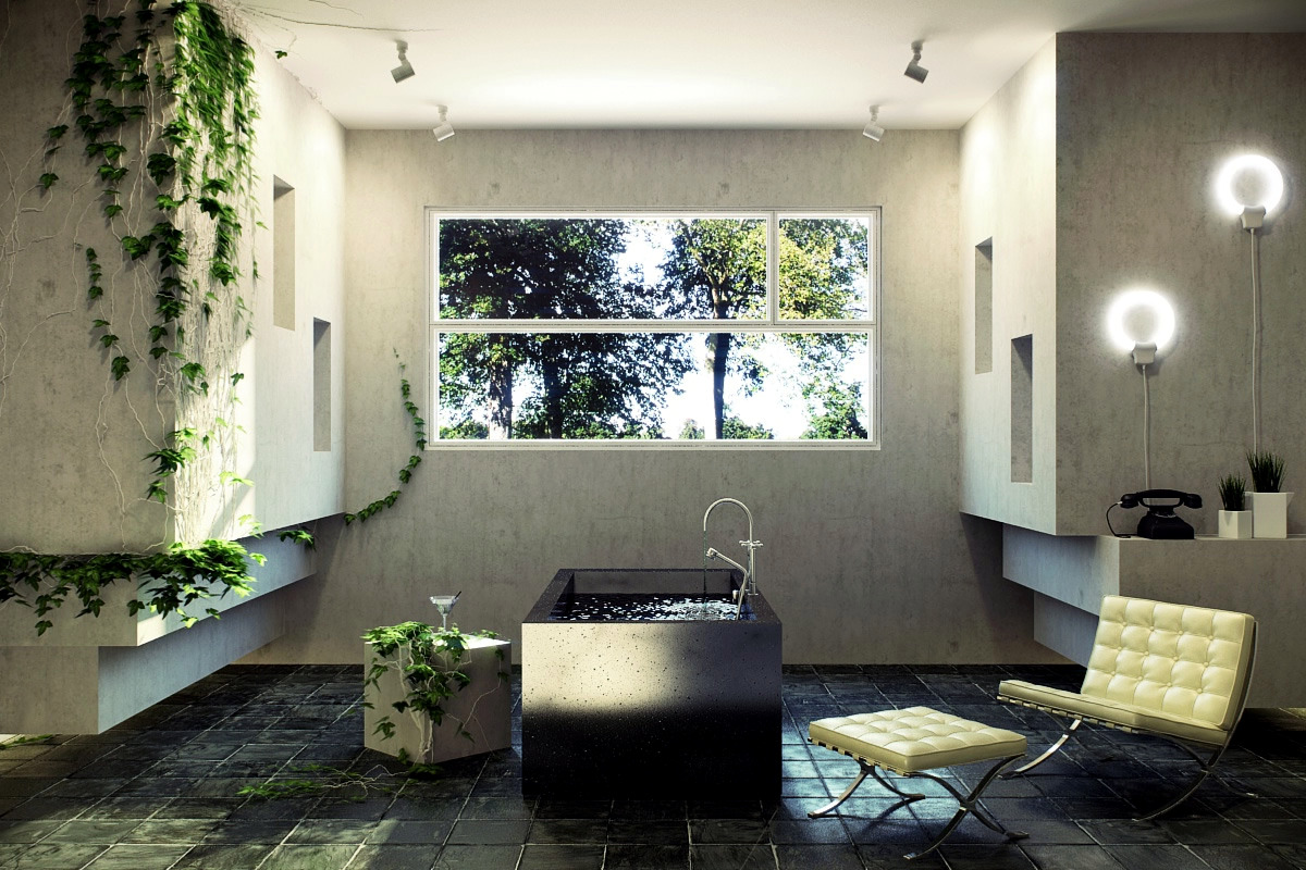 Bathtubs with views of nature Bathtubs with views of nature