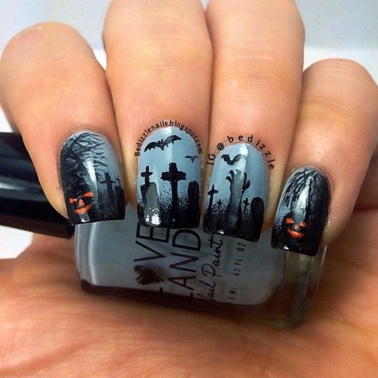 Nail Polish Ideas for Halloween - 40 inspiring nail design pictures Nail Polish Ideas for Halloween - 40 inspiring nail design pictures