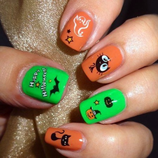 Nail Polish Ideas for Halloween - 40 inspiring nail design pictures Nail Polish Ideas for Halloween - 40 inspiring nail design pictures