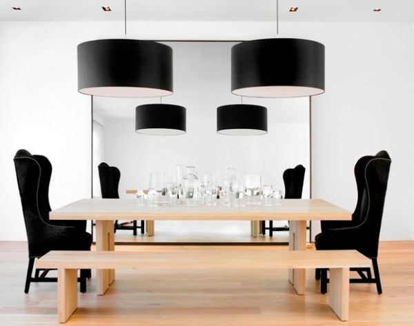 Modern black lamps shades in Interior Design - dark aura
