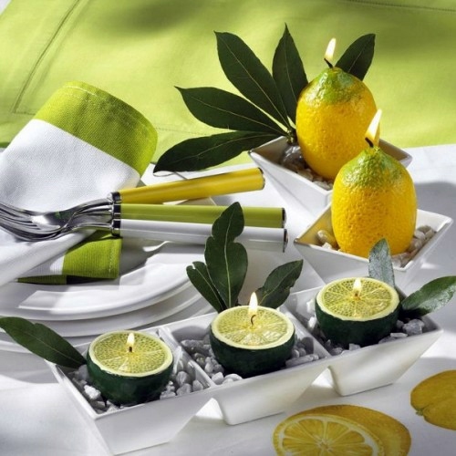 Dekoration - 37 Cool Candles Ideas for Summer - original centerpiece on the table