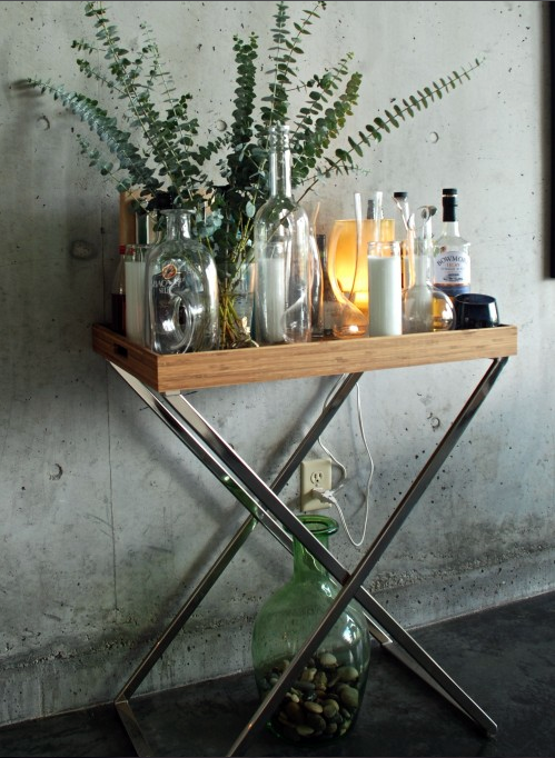 Old fashioned bottles in Interior Design - 35 Ideas