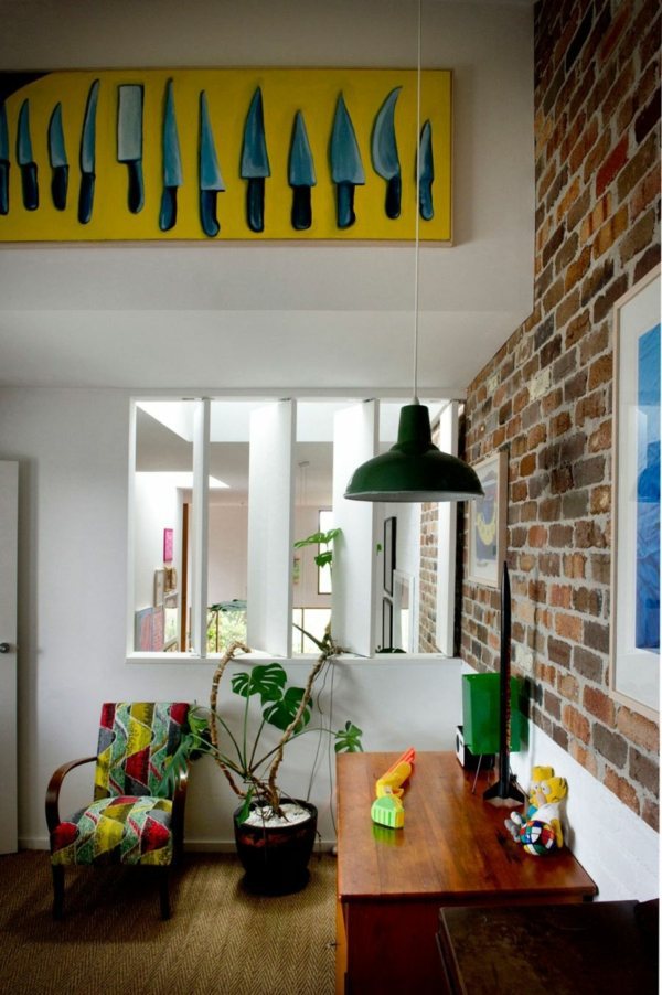 An eclectic house in Sydney shows colorful and playful interior