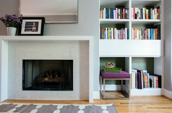 Smart application of Chevron patterns in the living room