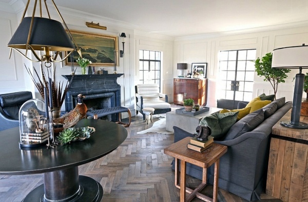 Smart application of Chevron patterns in the living room