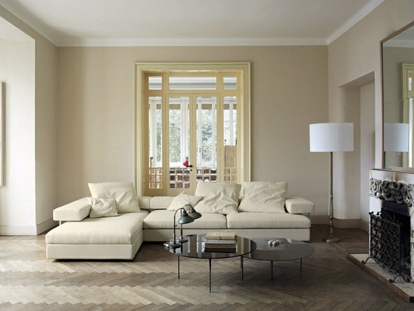 Smart application of Chevron patterns in the living room