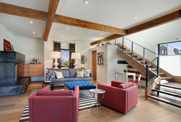 Smart application of Chevron patterns in the living room
