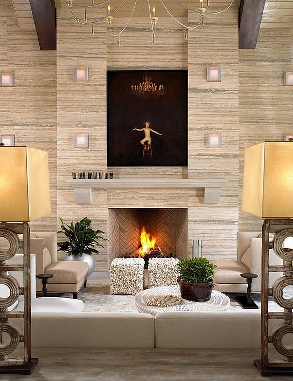 Smart application of Chevron patterns in the living room
