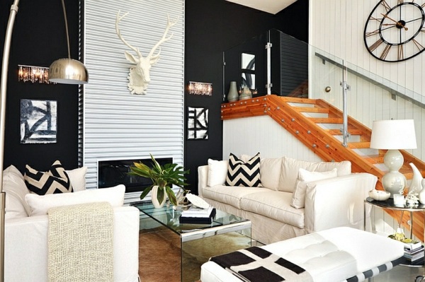 Smart application of Chevron patterns in the living room