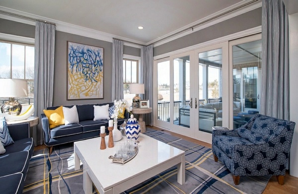 Smart application of Chevron patterns in the living room