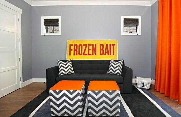 Smart application of Chevron patterns in the living room