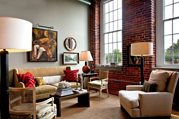 Smart application of Chevron patterns in the living room
