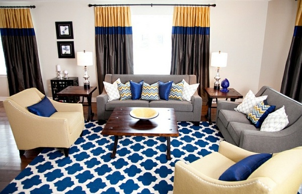 Smart application of Chevron patterns in the living room