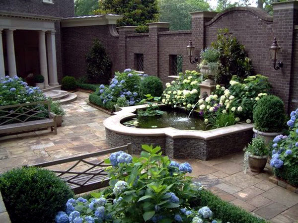 Landscaping ideas with furniture