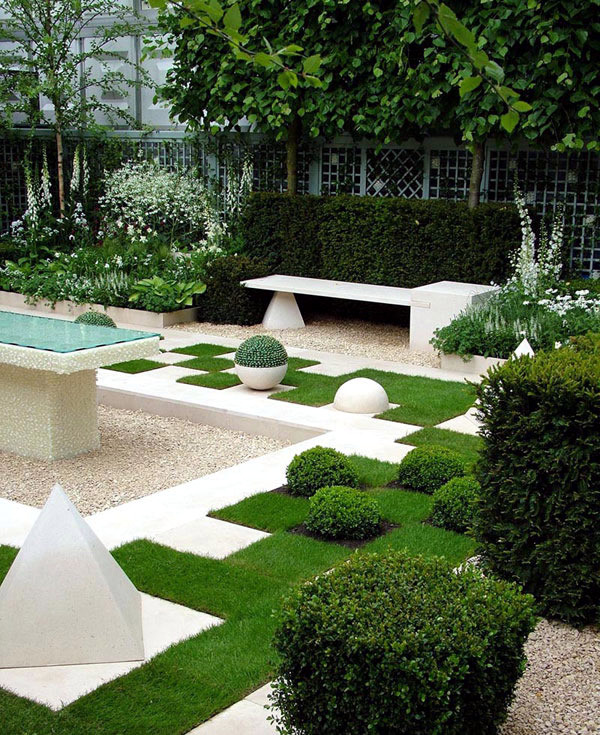 Landscaping ideas with furniture