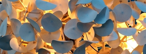 Original floor lamps inspired by nature - glowing tree leaves