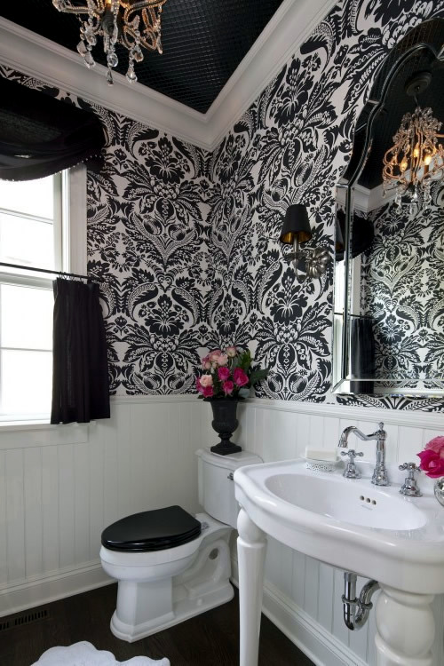 Traditional Black And White Bathroom Ideas Interior Design Ideas