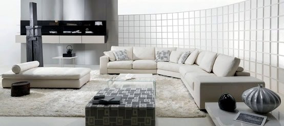 Black and white living room Black and white living room
