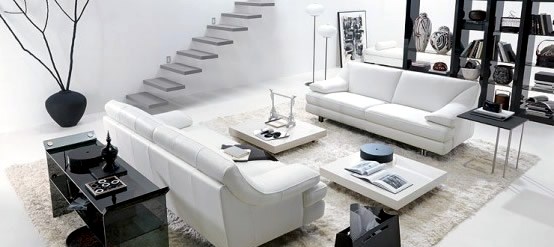 Black and white living room Black and white living room