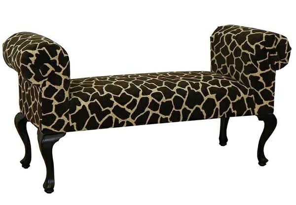 A bedroom bench with animal pattern is one of the coolest bedroom furniture at all A bedroom bench with animal pattern is one of the coolest bedroom furniture at all