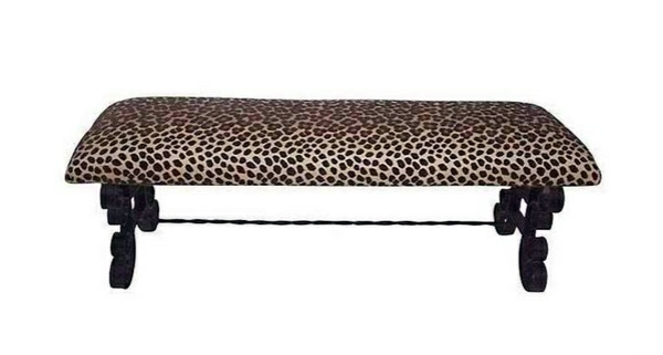 A bedroom bench with animal pattern is one of the coolest bedroom furniture at all