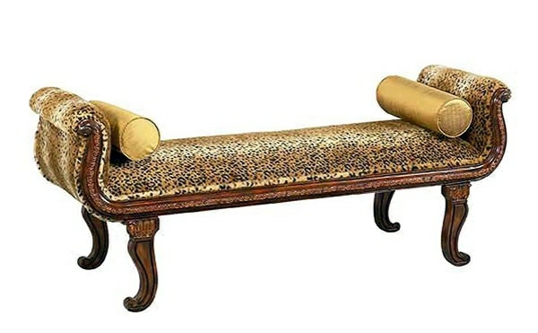A bedroom bench with animal pattern is one of the coolest bedroom furniture at all