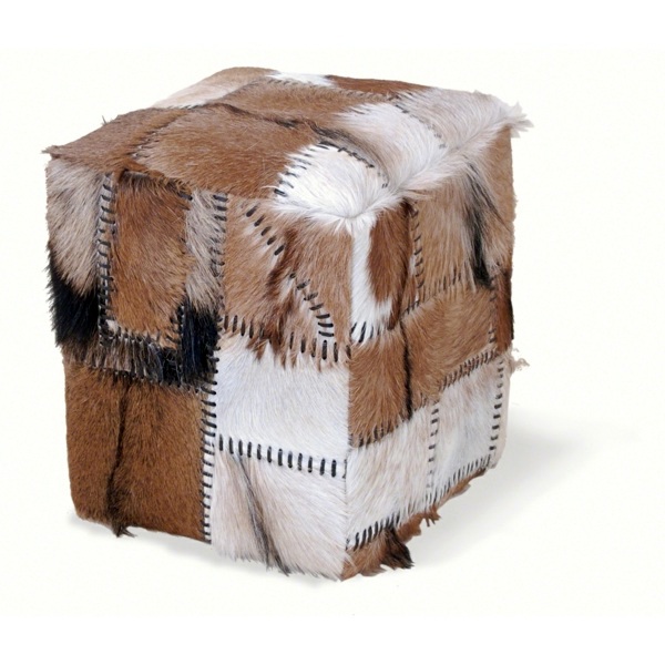 Kuhfellhocker and armchair - Cowhide as extravagant padding