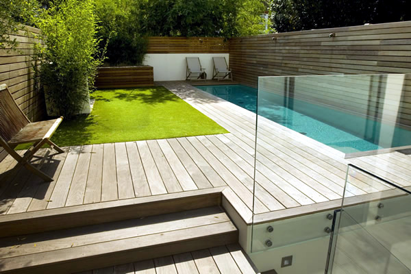 The modern garden bench made of wood The modern garden bench made of wood