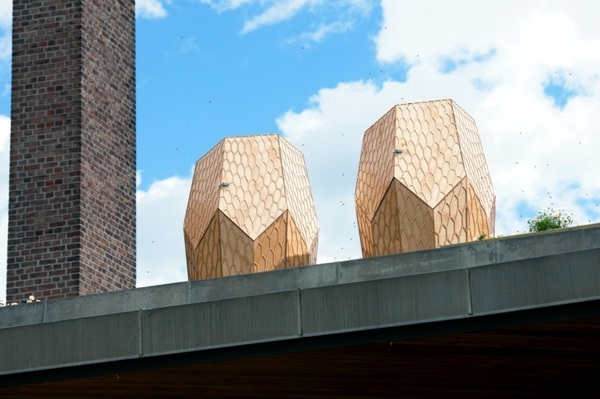 Garten & Pflanzen - The volcano beehive, designed by Snohetta, dusted Oslo