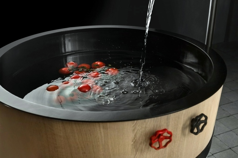 Italian kitchen furniture of Minacciolo - Tinozza is the new compact kitchen