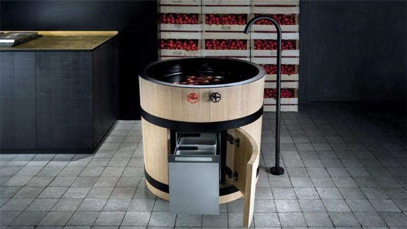 Italian kitchen furniture of Minacciolo - Tinozza is the new compact kitchen