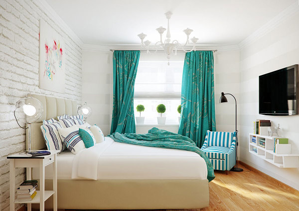 Blue color palette in vibrant interior design - chic, relaxing atmosphere at home
