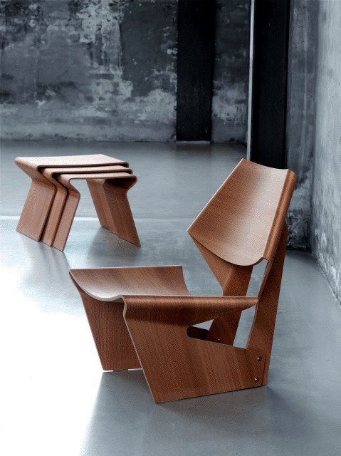 Molded plywood chairs and tables Molded plywood chairs and tables