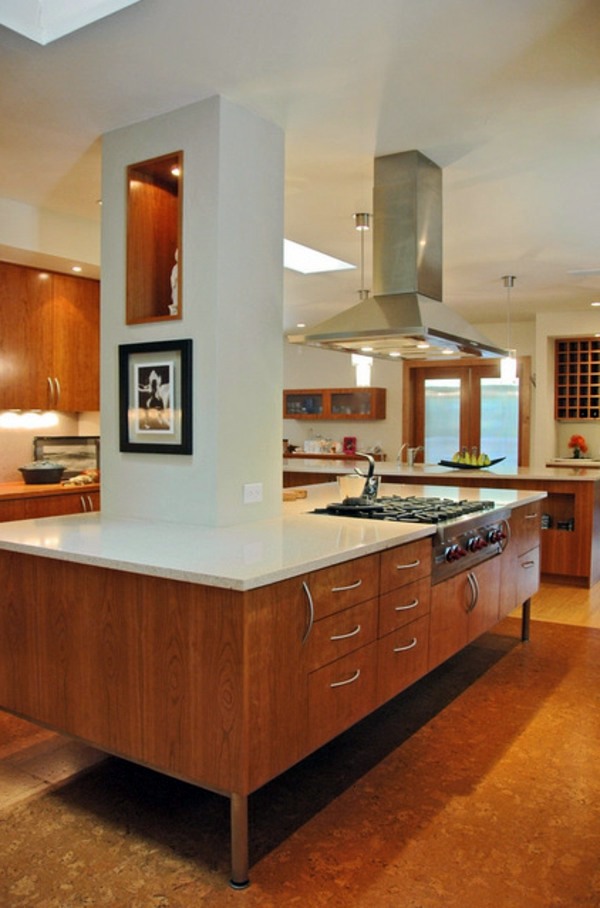Modern Kitchen With A Cooking Island, Cooking Island Kitchen