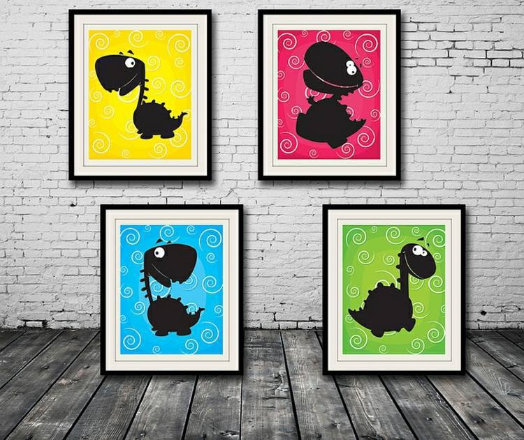 Nursery Wall Decal - liven up the room with dinosaur pictures